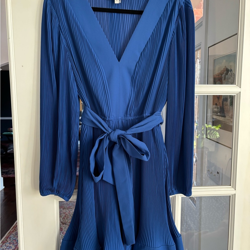 Milly Deep Blue Long Sleeve Dress